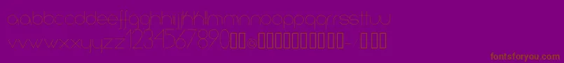 フォントInfinita – 紫色の背景に茶色のフォント