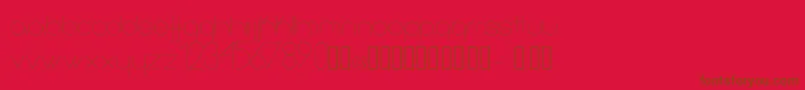 Czcionka Infinita – brązowe czcionki na czerwonym tle