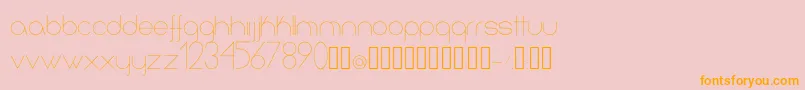 フォントInfinita – オレンジの文字がピンクの背景にあります。