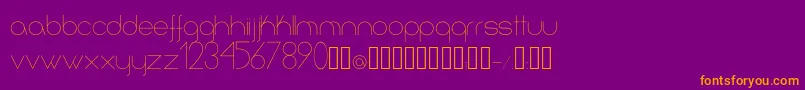 フォントInfinita – 紫色の背景にオレンジのフォント