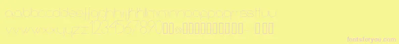 Infinita-fontti – vaaleanpunaiset fontit keltaisella taustalla