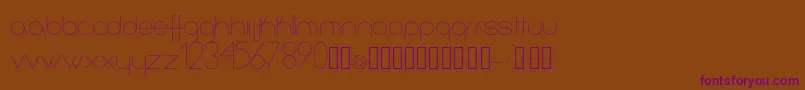 Infinita Font – Purple Fonts on Brown Background