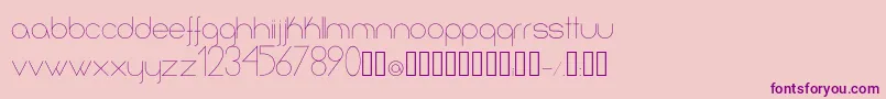 Infinita-fontti – violetit fontit vaaleanpunaisella taustalla