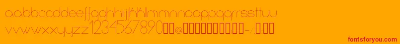 フォントInfinita – オレンジの背景に赤い文字