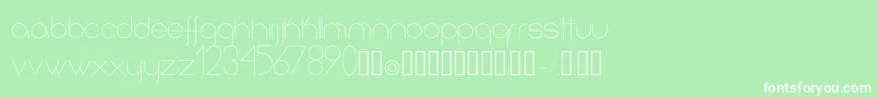 フォントInfinita – 緑の背景に白い文字