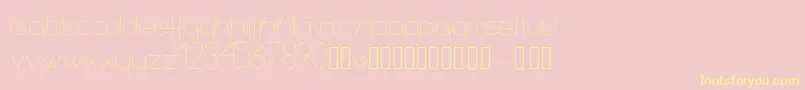 Infinita-Schriftart – Gelbe Schriften auf rosa Hintergrund