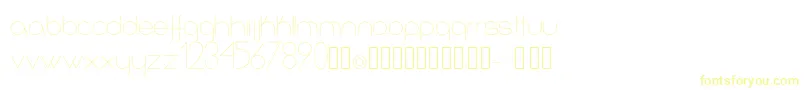 Infinita-fontti – keltaiset fontit valkoisella taustalla