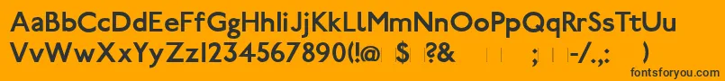 PaddingtonBold Font – Black Fonts on Orange Background