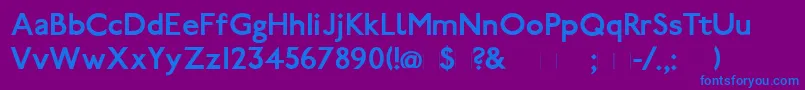 Шрифт PaddingtonBold – синие шрифты на фиолетовом фоне