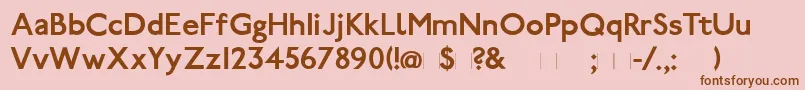 PaddingtonBold-fontti – ruskeat fontit vaaleanpunaisella taustalla