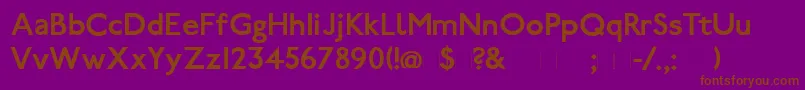 Шрифт PaddingtonBold – коричневые шрифты на фиолетовом фоне