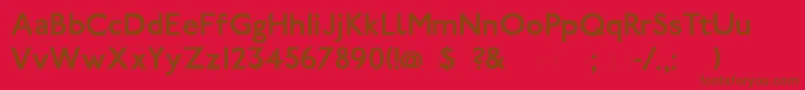 PaddingtonBold-fontti – ruskeat fontit punaisella taustalla