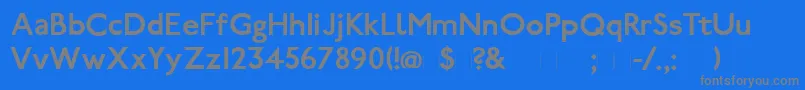 PaddingtonBold-fontti – harmaat kirjasimet sinisellä taustalla