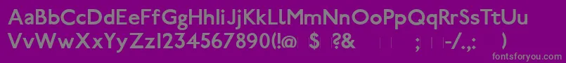 PaddingtonBold-fontti – harmaat kirjasimet violetilla taustalla