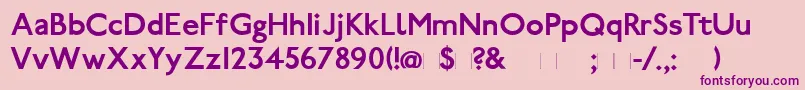 PaddingtonBold Font – Purple Fonts on Pink Background