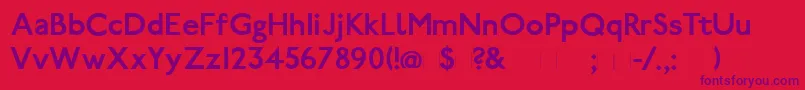PaddingtonBold Font – Purple Fonts on Red Background