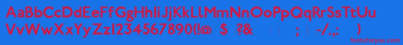 PaddingtonBold Font – Red Fonts on Blue Background