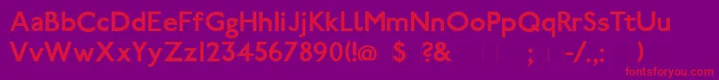 フォントPaddingtonBold – 紫の背景に赤い文字