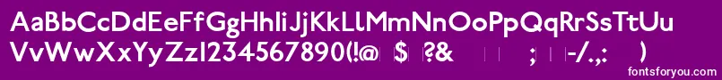 Шрифт PaddingtonBold – белые шрифты на фиолетовом фоне