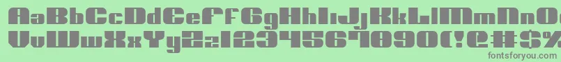 フォントNolo ffy – 緑の背景に灰色の文字