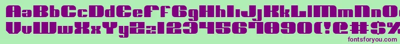 Fonte Nolo ffy – fontes roxas em um fundo verde