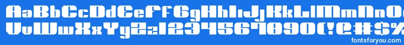 Nolo ffy Font – White Fonts on Blue Background