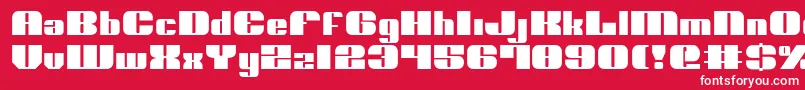Czcionka Nolo ffy – białe czcionki na czerwonym tle