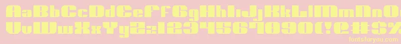 Nolo ffy Font – Yellow Fonts on Pink Background