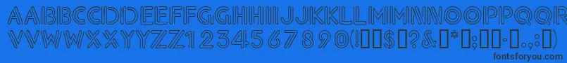 Neondisplaycapsssk Font – Black Fonts on Blue Background