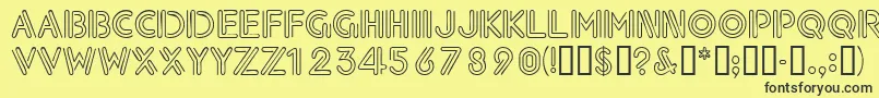 Neondisplaycapsssk Font – Black Fonts on Yellow Background