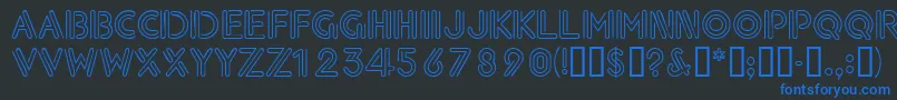 Neondisplaycapsssk Font – Blue Fonts on Black Background