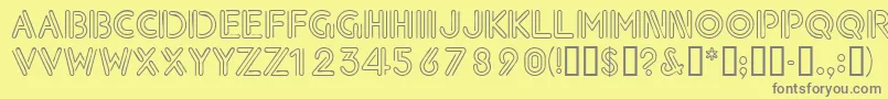 Neondisplaycapsssk Font – Gray Fonts on Yellow Background