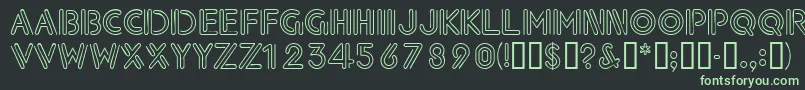 Neondisplaycapsssk-fontti – vihreät fontit mustalla taustalla