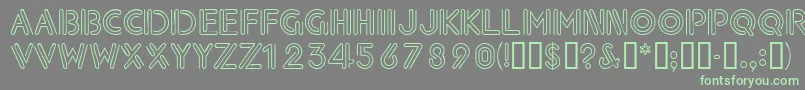 Neondisplaycapsssk Font – Green Fonts on Gray Background