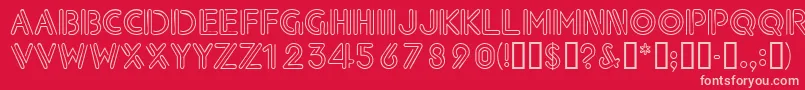 Neondisplaycapsssk Font – Pink Fonts on Red Background