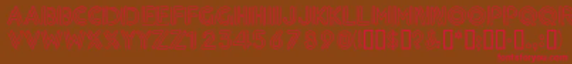 Neondisplaycapsssk Font – Red Fonts on Brown Background