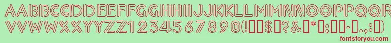 Neondisplaycapsssk Font – Red Fonts on Green Background