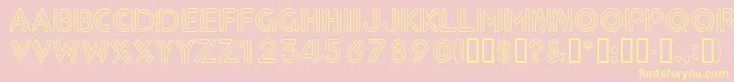 Neondisplaycapsssk Font – Yellow Fonts on Pink Background