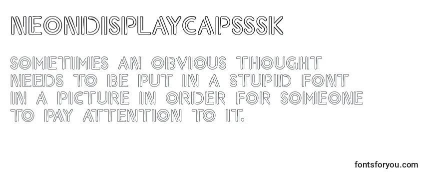 Шрифт Neondisplaycapsssk