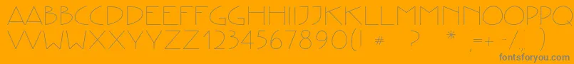 フォントCreativetypeRegular – オレンジの背景に灰色の文字