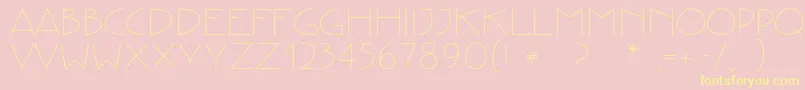 CreativetypeRegular Font – Yellow Fonts on Pink Background