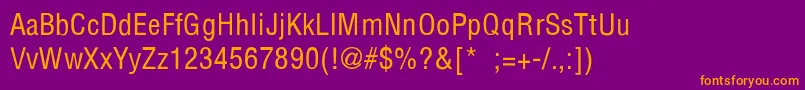 PartridgeConth Font – Orange Fonts on Purple Background