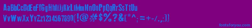 OldTypography Font – Blue Fonts on Purple Background