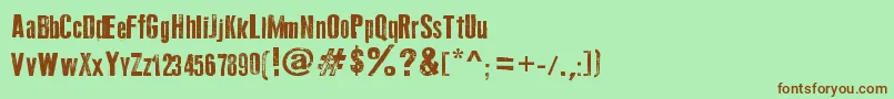 OldTypography Font – Brown Fonts on Green Background