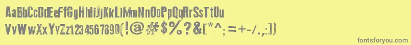 フォントOldTypography – 黄色の背景に灰色の文字