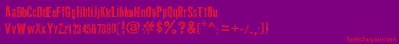 OldTypography Font – Red Fonts on Purple Background