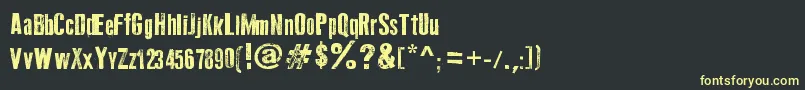 OldTypography Font – Yellow Fonts on Black Background