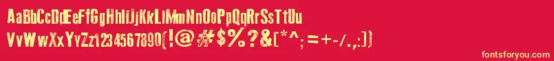 OldTypography Font – Yellow Fonts on Red Background