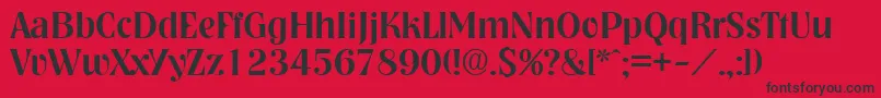 NashvilleMedium Font – Black Fonts on Red Background