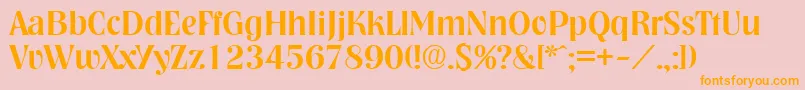 NashvilleMedium Font – Orange Fonts on Pink Background